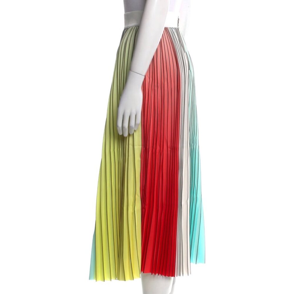Alice + Olivia — Katz Colorblock Pleated Midi Skirt — Size S